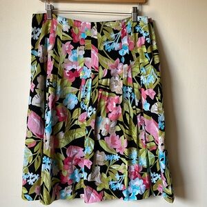 Talbots floral midi skirt